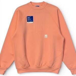 Vintage Tultex USA Blank Crewneck Sweatshirt Deadstock 90s Salmon Pink L